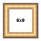 Square Traditional Gold Picture Frame - UV Acrylic, Foam Board Backing, Hanging Hardware